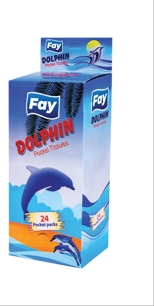 Fay Dolphin Pocket Tissues – 1 x 24 Pack